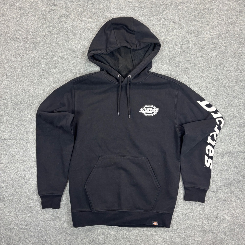 Dickies Mens Graphic Sleeve Logo Pullover Hoodie Black Small